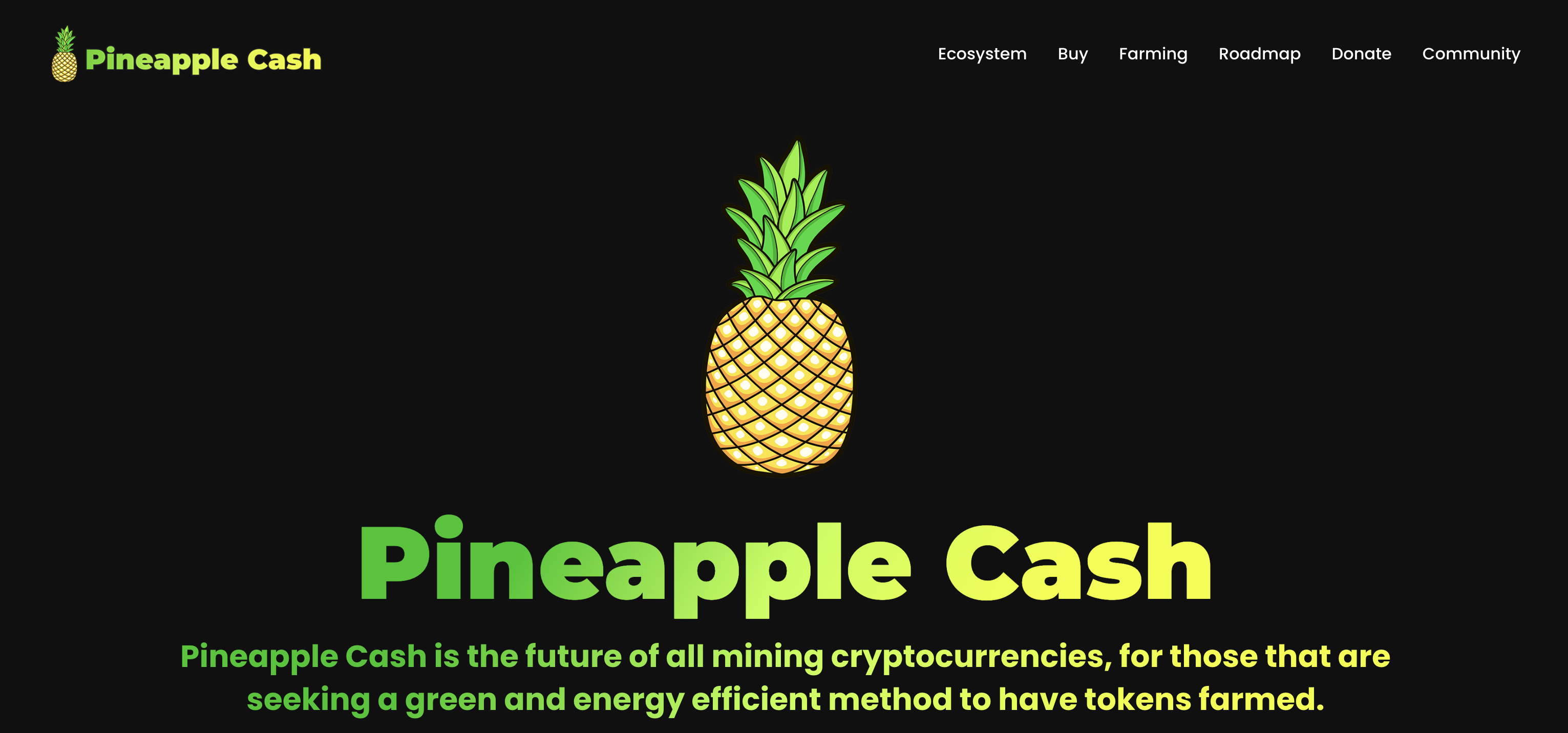 【Dapp】Pineapple Cash | MEME币官网 ｜Dapp 网站模板