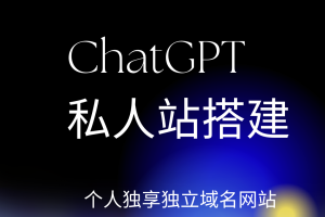 ChatGPT 独享网站搭建 ｜ 私人版本搭建 ｜ 个人网站独享使用